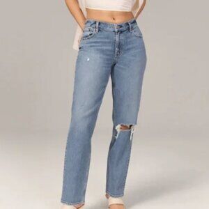 Abercrombie & Fitch ‘90s Straight Low Rise Curve Love Jeans Size 26 2S Short